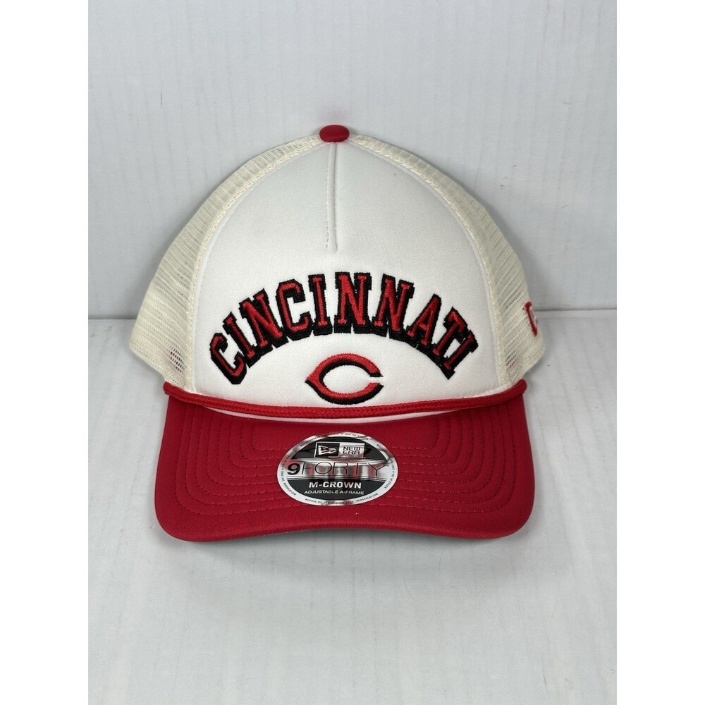 New Era 9FORTY Cincinnati Reds A-Frame M-Crown Adjustable Hat Cap OSFM
